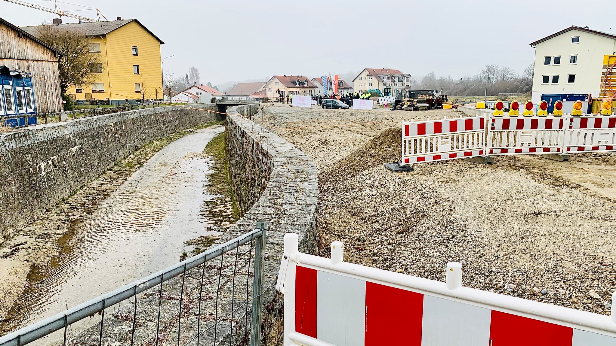 Die Baustelle am Simbach.