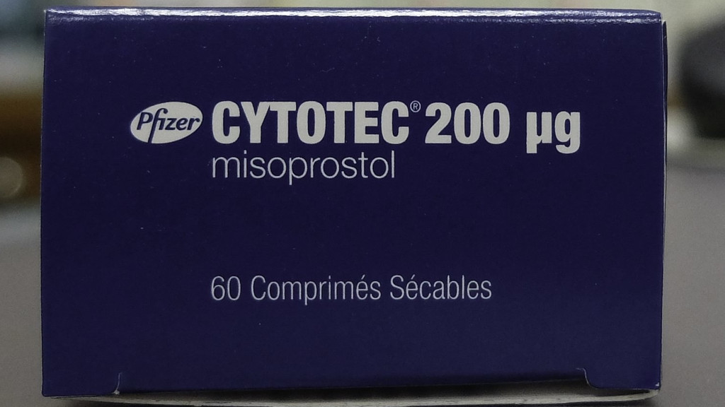 Eine Packung Cytotec-Tabletten