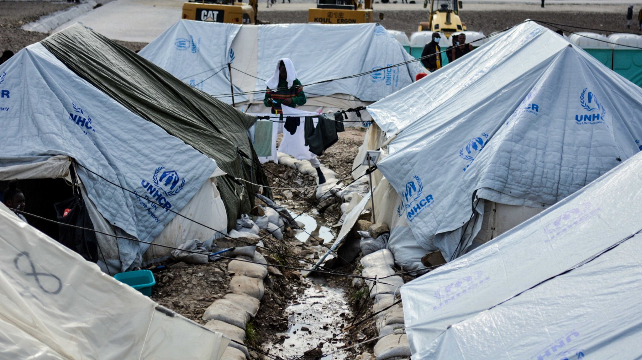 Das Flüchtlingscamp Kara Tepe im März 2021. 