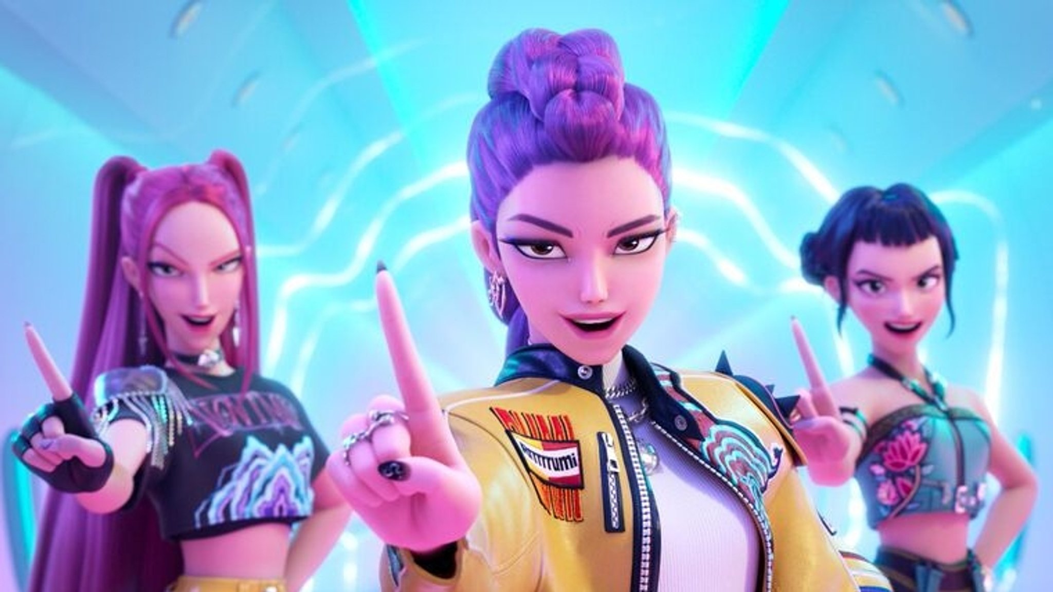 Szene aus dem Netflix-Film "KPop Demon Hunters" | Bild: dpa-Bildfunk/- Szene aus dem Netflix-Film "KPop Demon Hunters"