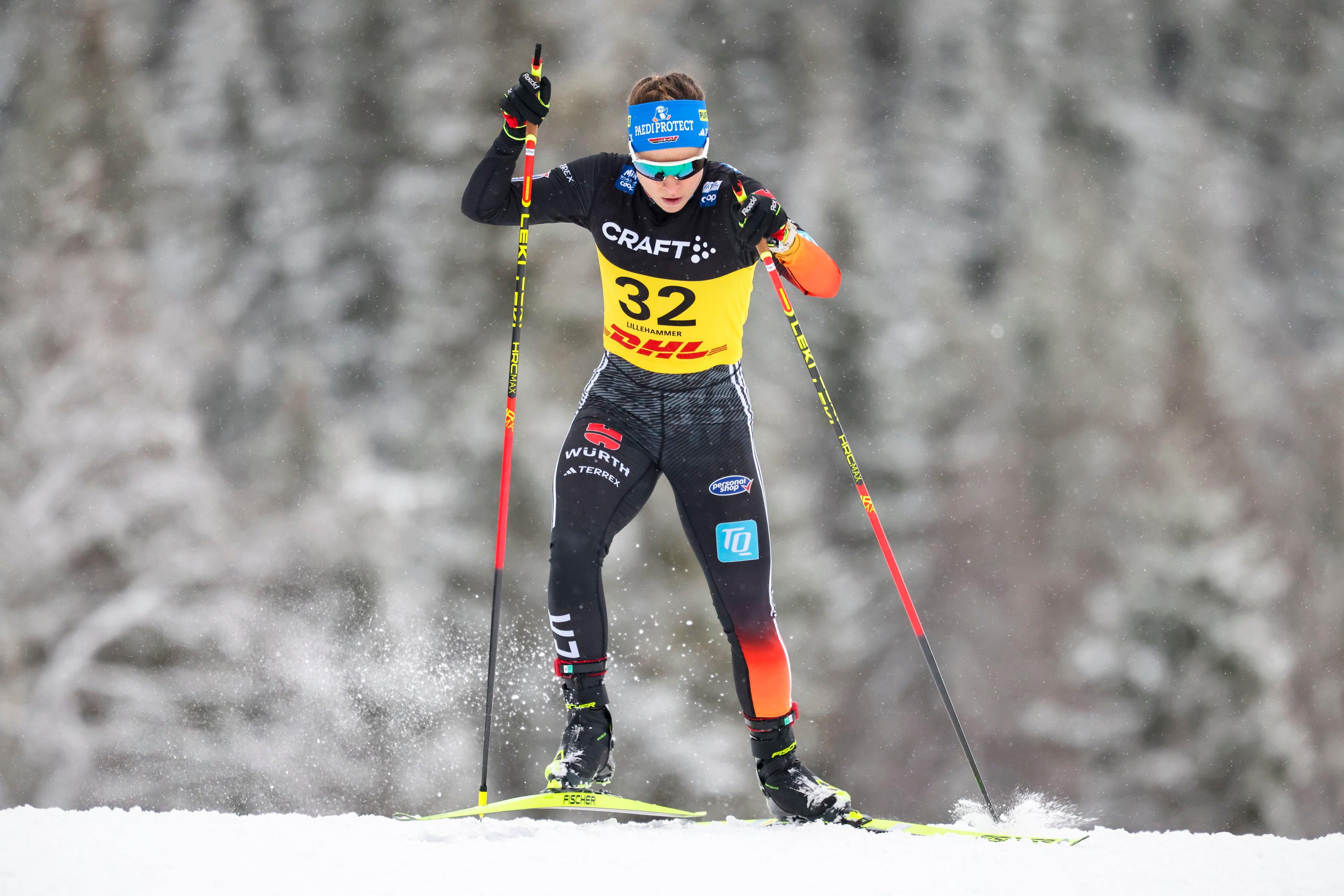 06.12.2024, Norwegen, Lillehammer: Ski nordisch/Langlauf: Weltcup, 10 km Freistil, Damen: Katharina Hennig aus Deutschland in Aktion. Foto: Geir Olsen/NTB/dpa +++ dpa-Bildfunk +++