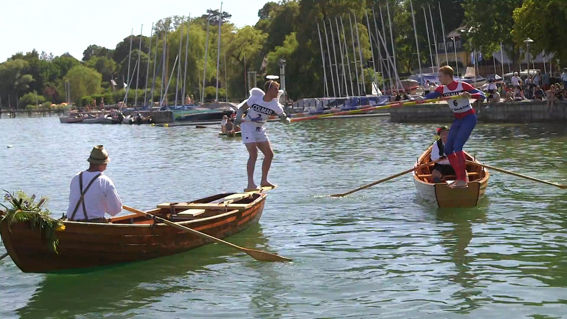 Traudi Siferlinger unterwegs Beim Starnberger Fischerstechen