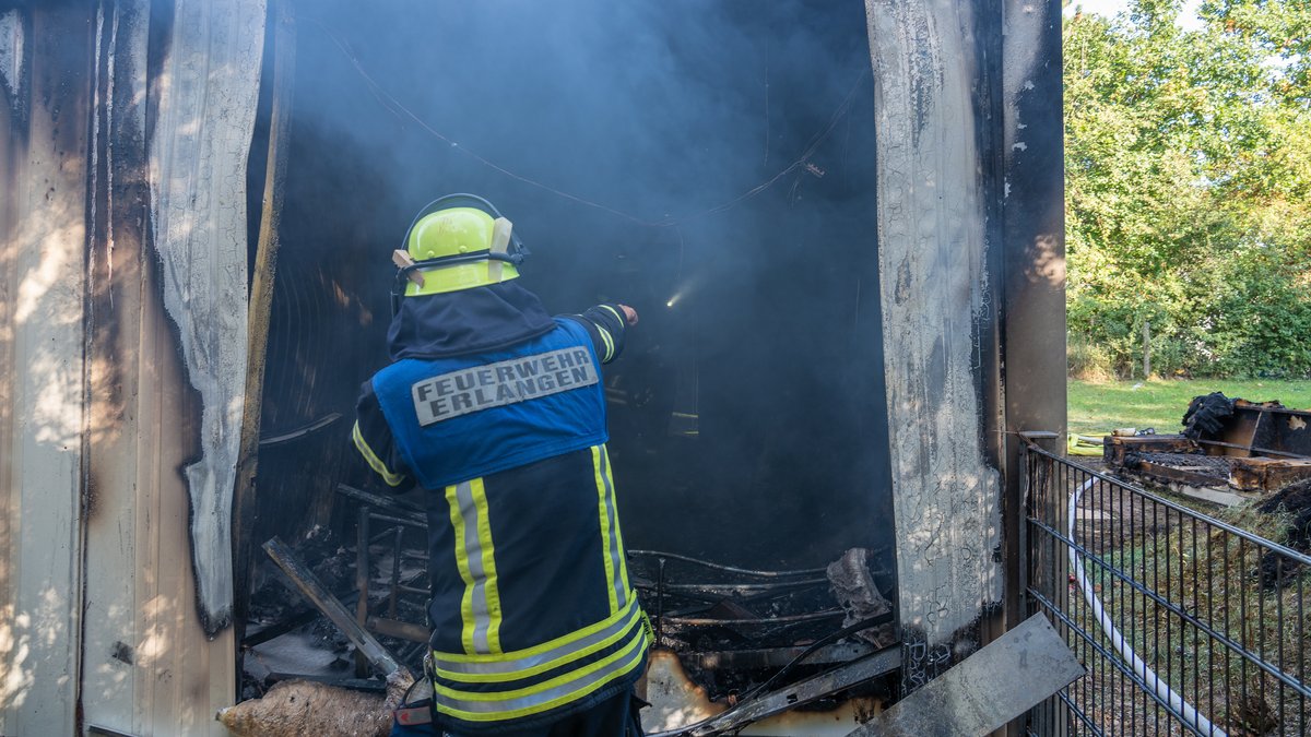 Brand in einer Flüchtlingsunterkunft in Erlangen