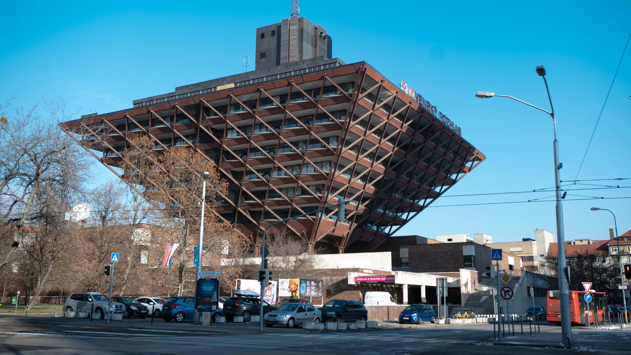 Das Gebäude des Slowakischen Hörfunks "Slovenský rozhlas".