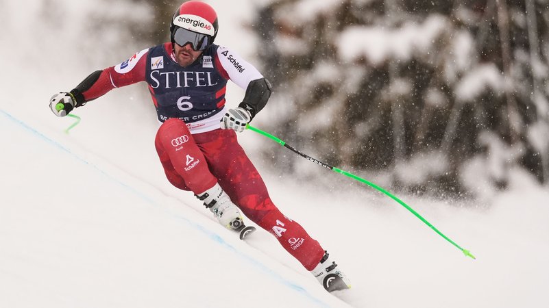 05.12.2025, USA, Beaver Creek: Ski alpin: Weltcup. Vincent Kriechmayr (Österreich) nimmt in Beaver Creek am Weltcuprennen im Super-G der Herren teil. | Bild: dpa-Bildfunk/Robert F. Bukaty 05.12.2025, USA, Beaver Creek: Ski alpin: Weltcup. Vincent Kriechmayr (Österreich) nimmt in Beaver Creek am Weltcuprennen im Super-G der Herren teil.