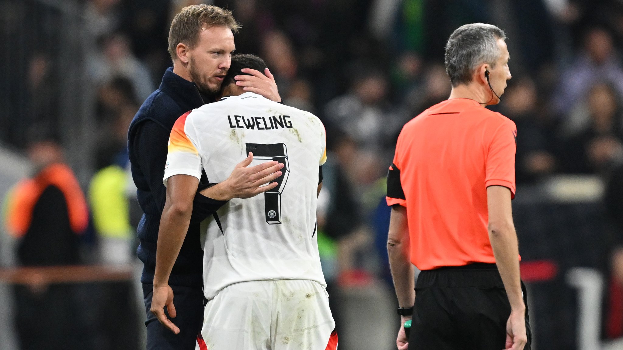 Jamie Leweling und Julian Nagelsmann 