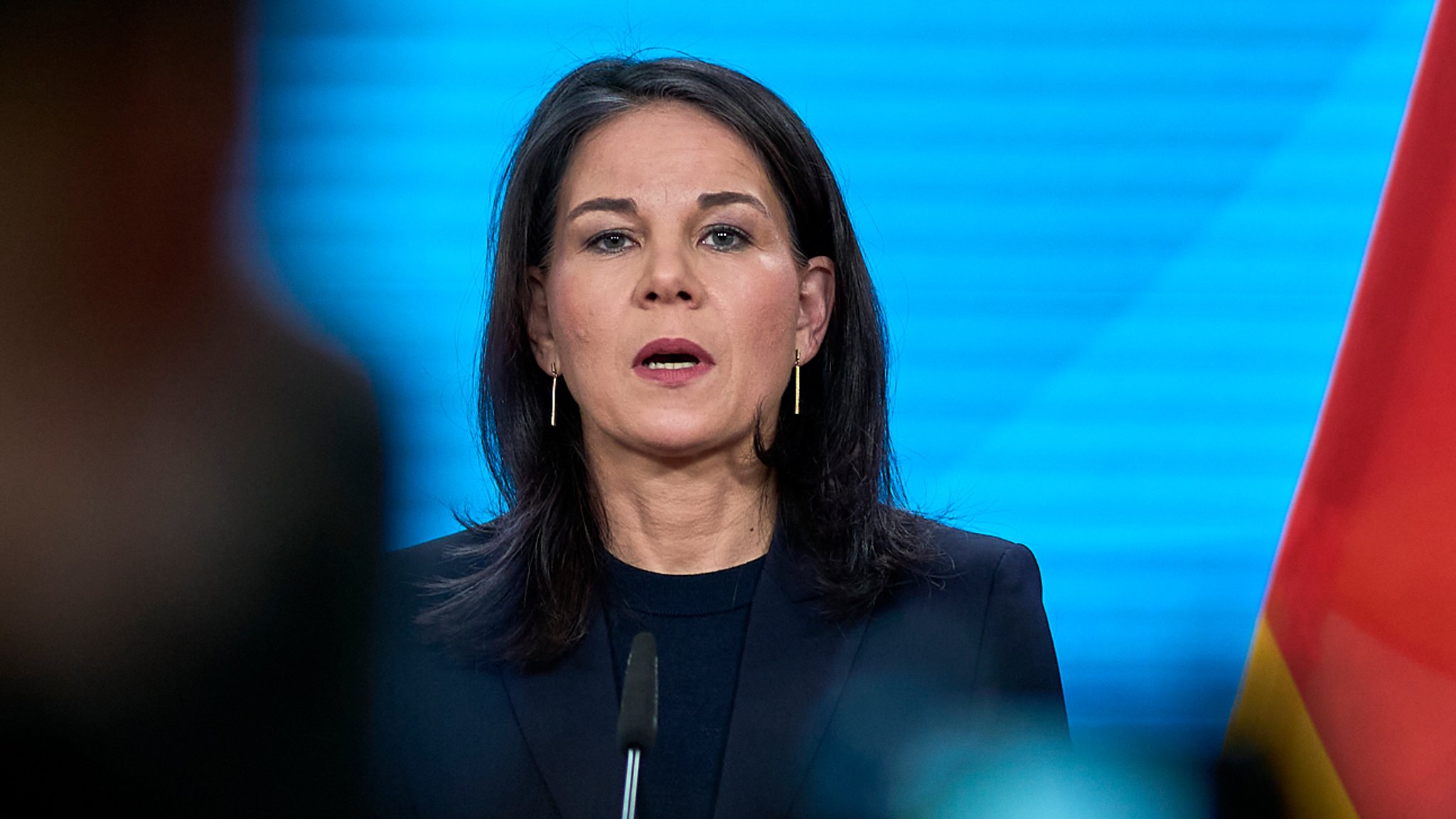 01.03.2025, ---, Berlin: Annalena Baerbock (Bündnis 90/Die Grünen), Außenministerin, gibt ein Statement zum Eklat im Oval Office. Foto: Michael Ukas/dpa +++ dpa-Bildfunk +++