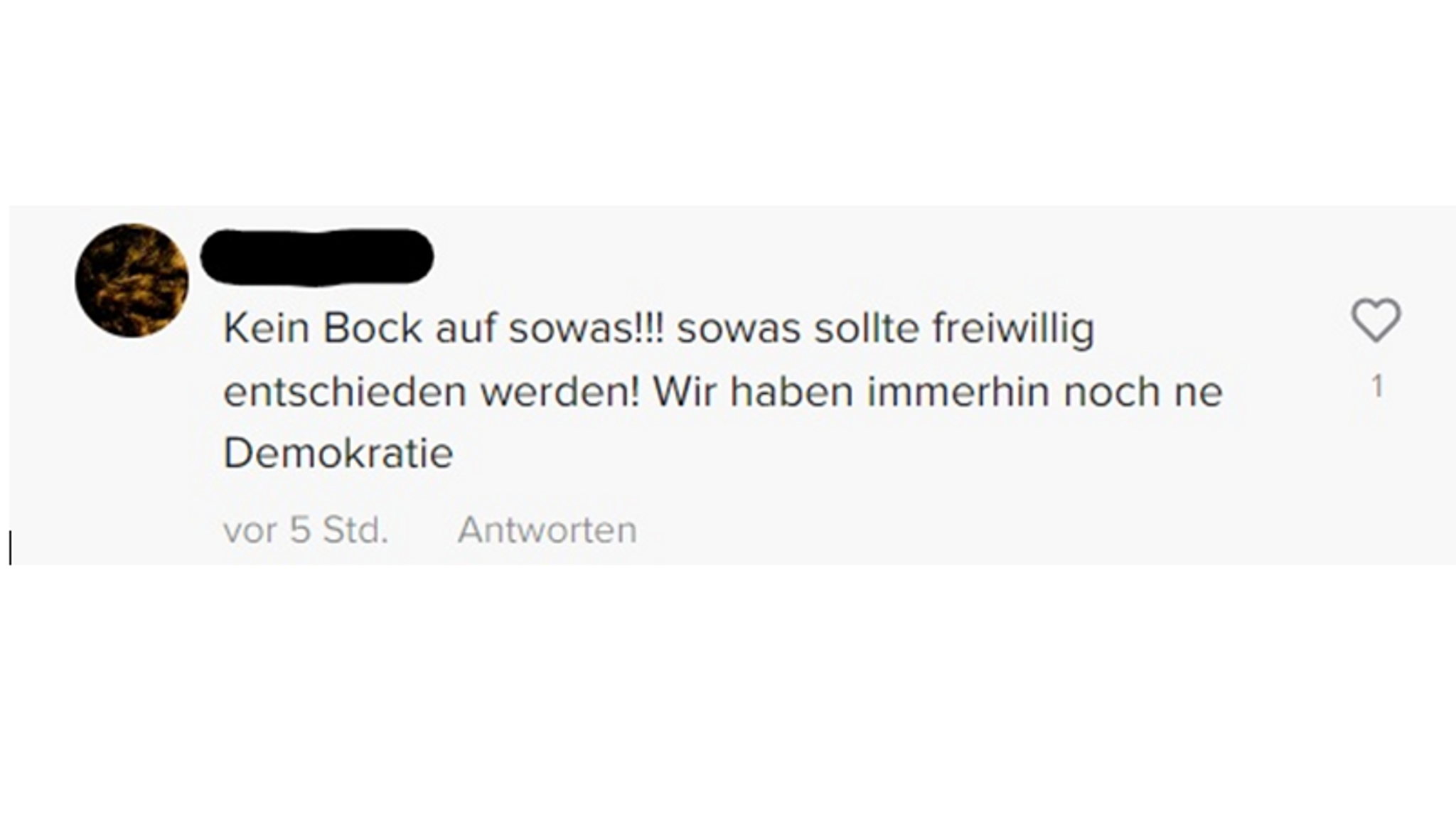 Kommentar eines TikTok-Users bei BR24