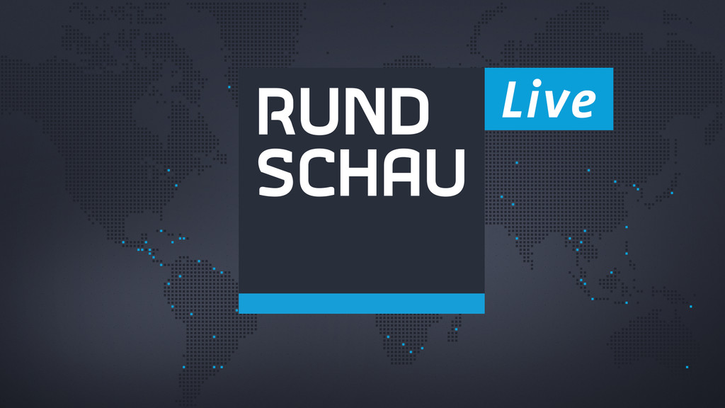 Rundschau-Logo mit Live-Auszeichnung vor Weltkarte 