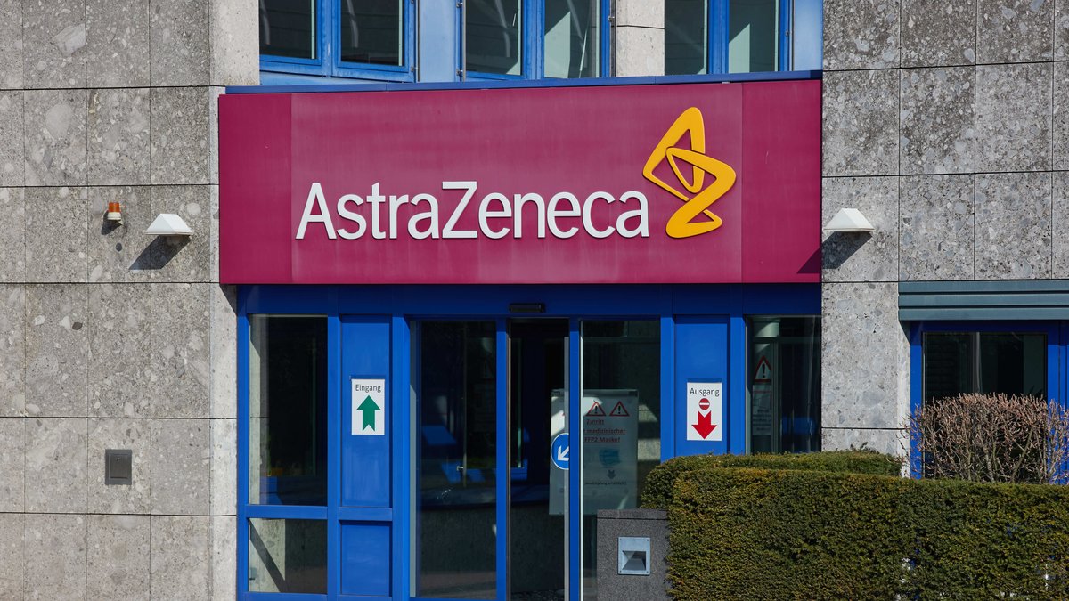 Eingang der Astrazeneca-Tochtergesellschaft in Wedel (Schleswig-Holstein).