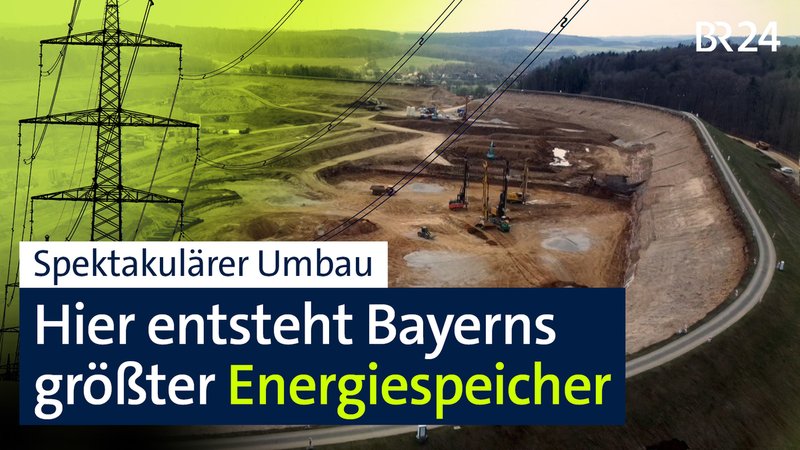 Luftbild der Baustelle bei Happurg/Strommasten | Bild: BR/Johanna Schlüter | BR-Franken | Montage: Rainer Aul Luftbild der Baustelle bei Happurg/Strommasten