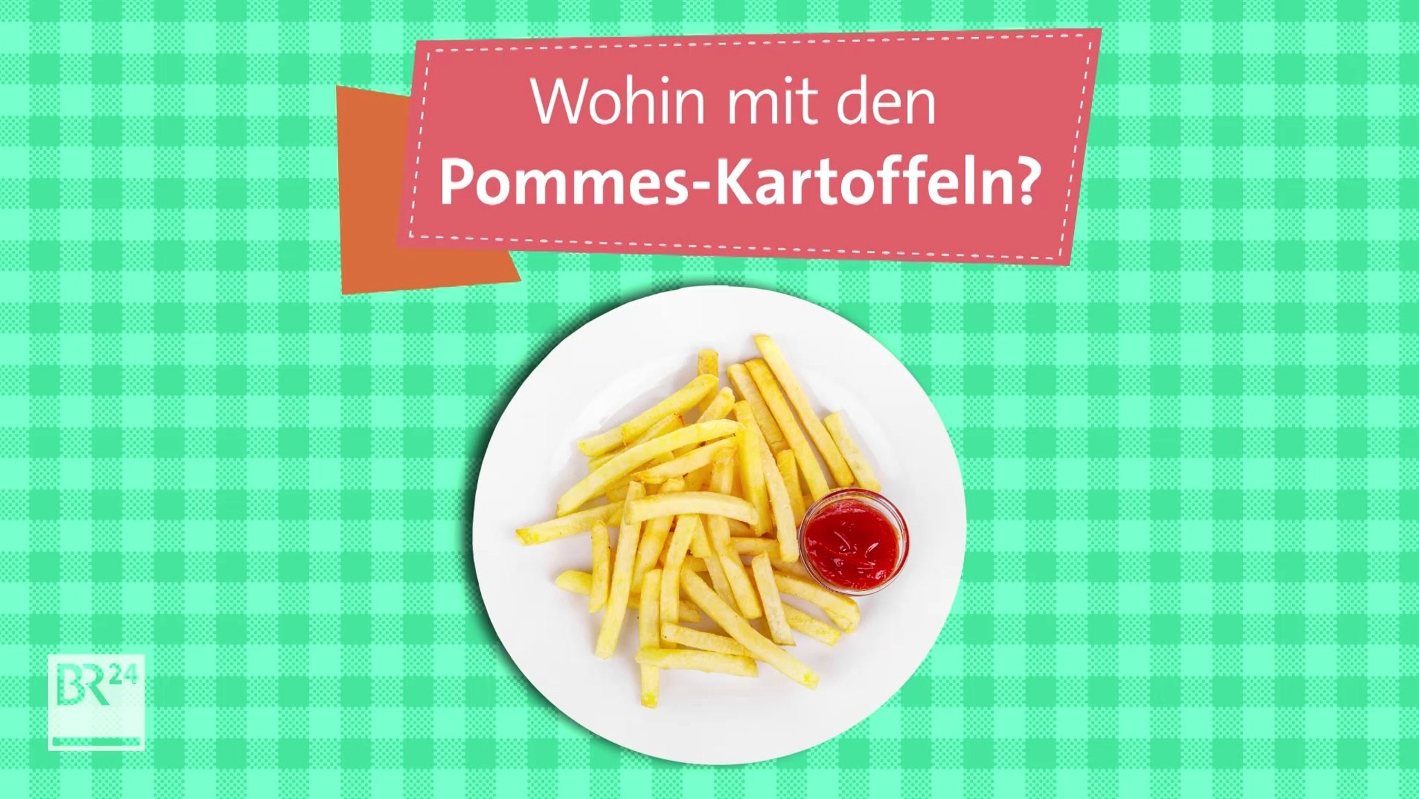 Pommes auf dem Teller