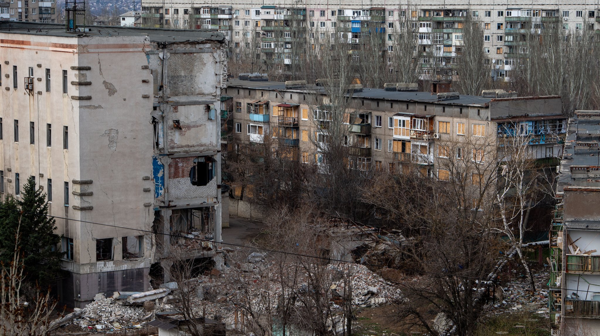 Kostiantynivka, eine Stadt im Donbas in der Ukraine im März 2025. In dieser Region hat auch Yuliia gelebt. 