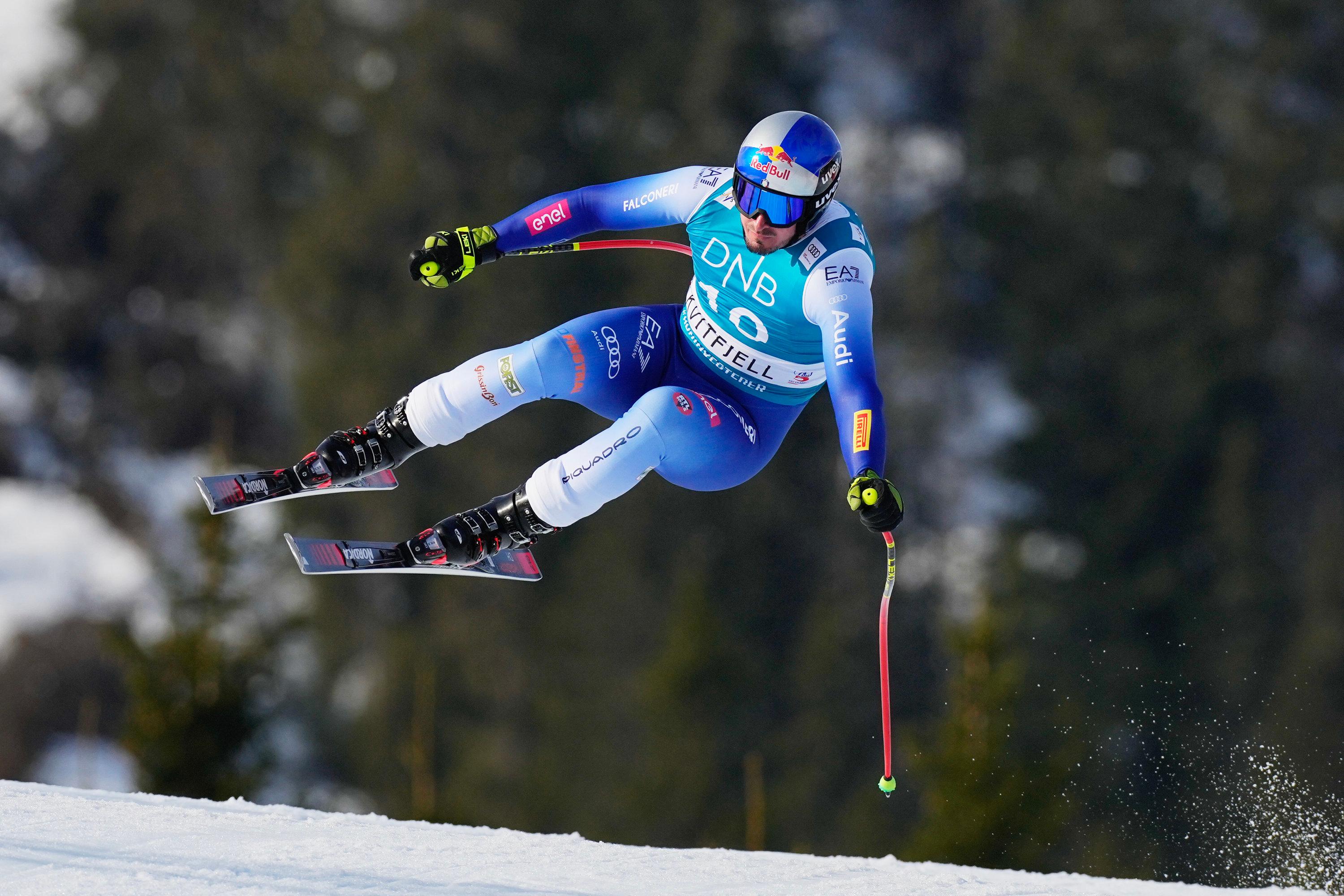 Ski alpin: Weltcup Dominik Paris springt bei der Abfahrt in Kvitfjell