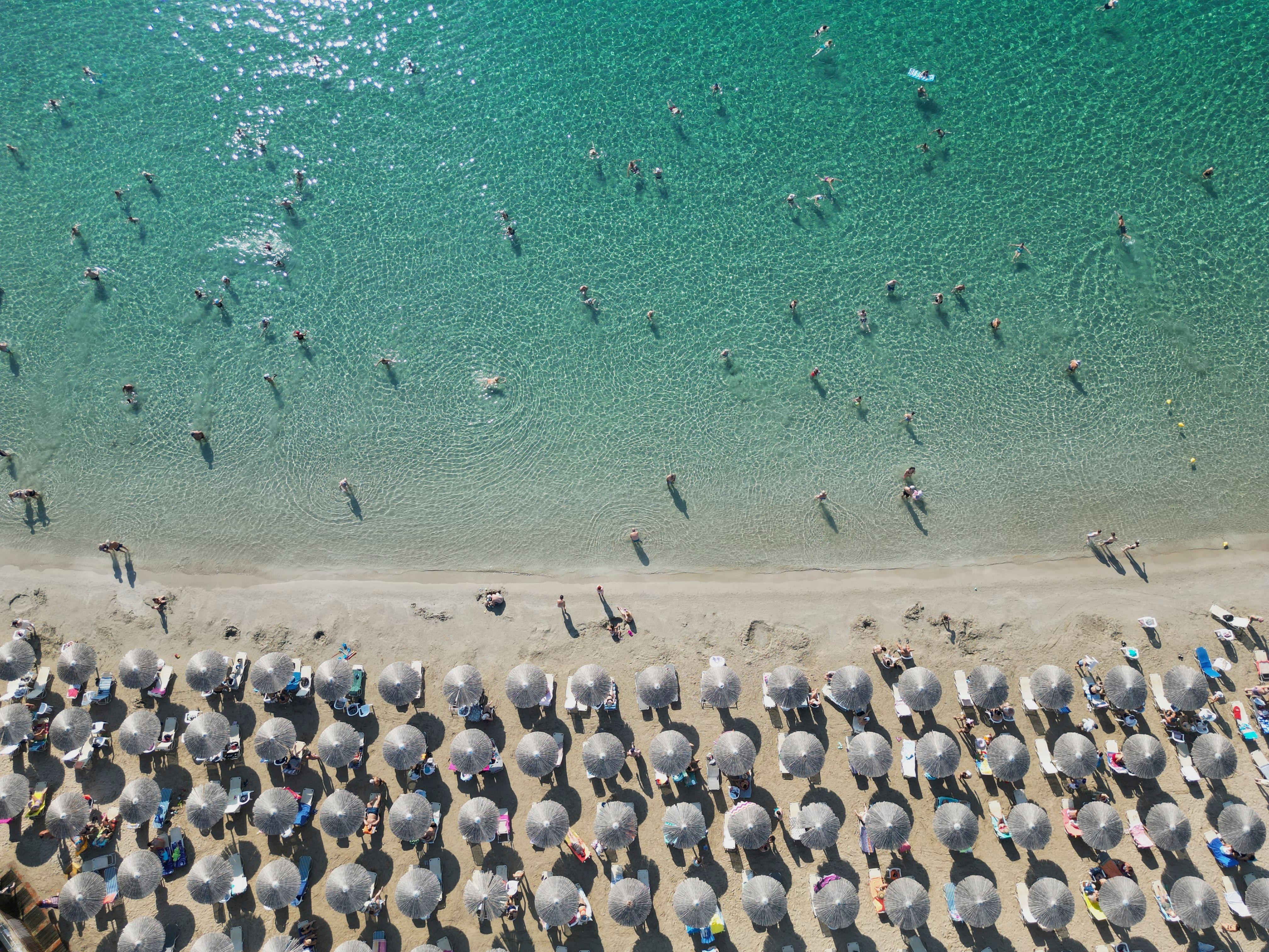 Avlaki-Strand etwa 42 Kilometer östlich von Athen.