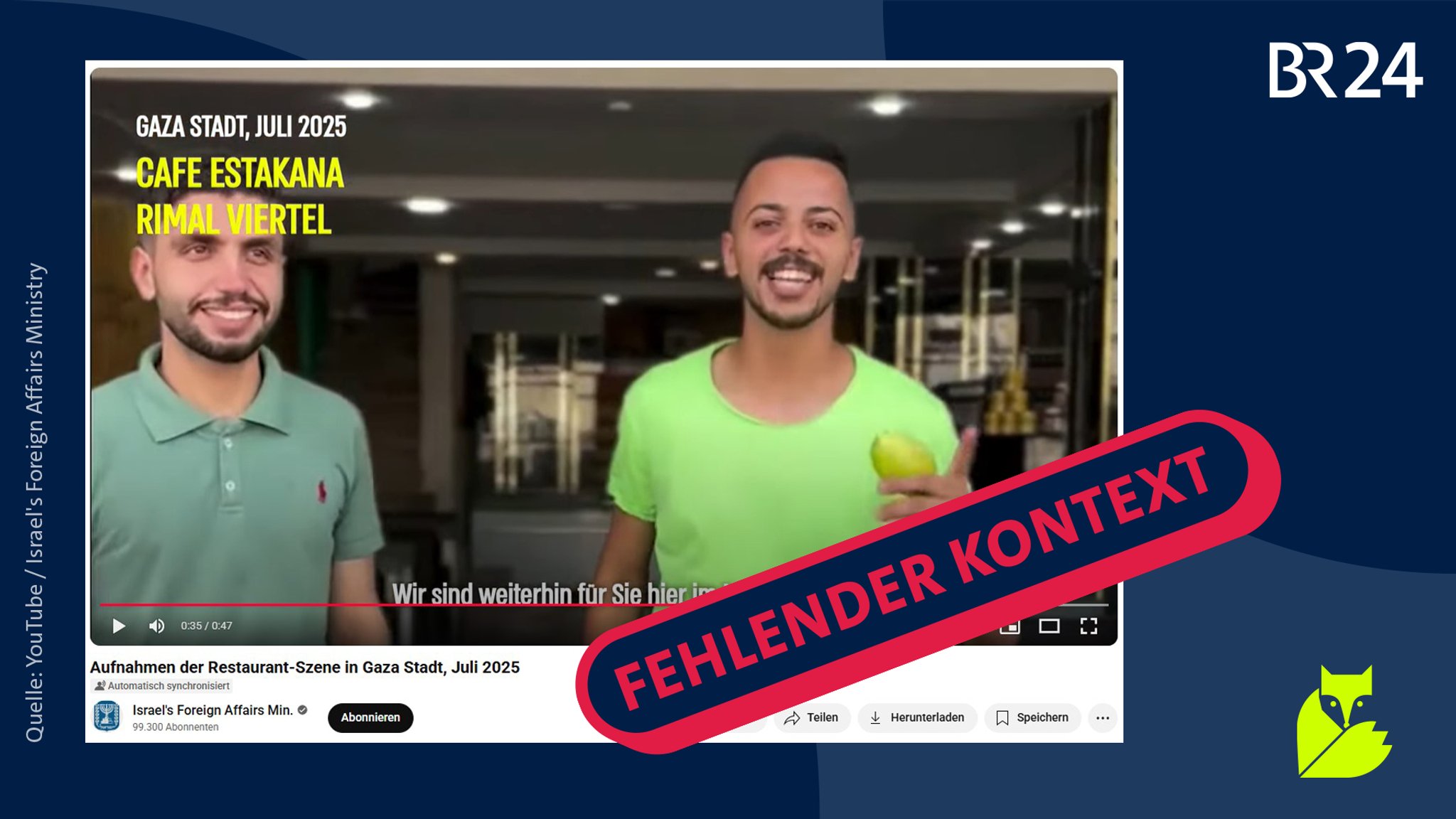 Screenshot aus einem Video des israelischen Außenministeriums.