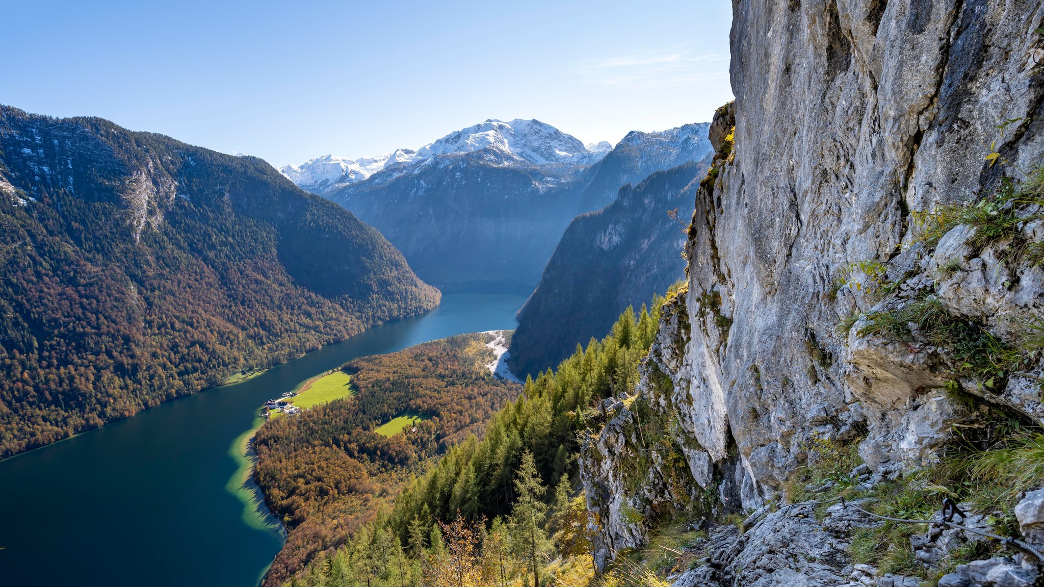 Ausblick auf den Königssee vom Bergwanderweg Rinnkendlsteig