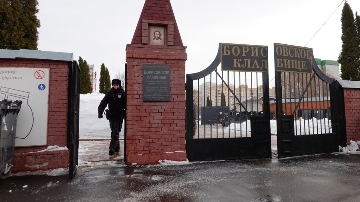 Der Borissowskoje-Friedhof, auf dem die Beerdigung des russischen Oppositionsführers Nawalny am Freitag stattfinden soll.