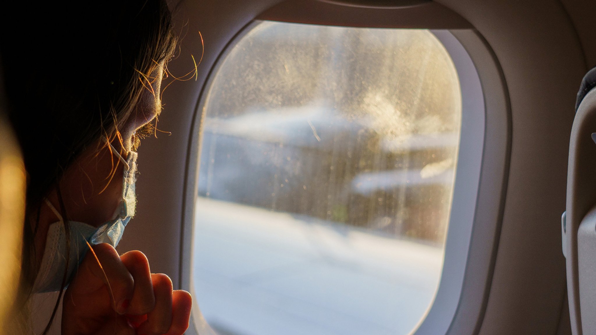 Masken im Flugzeug