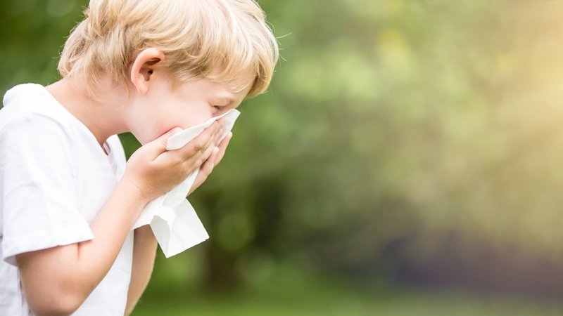 Ein Junge mit einer Pollenallergie.