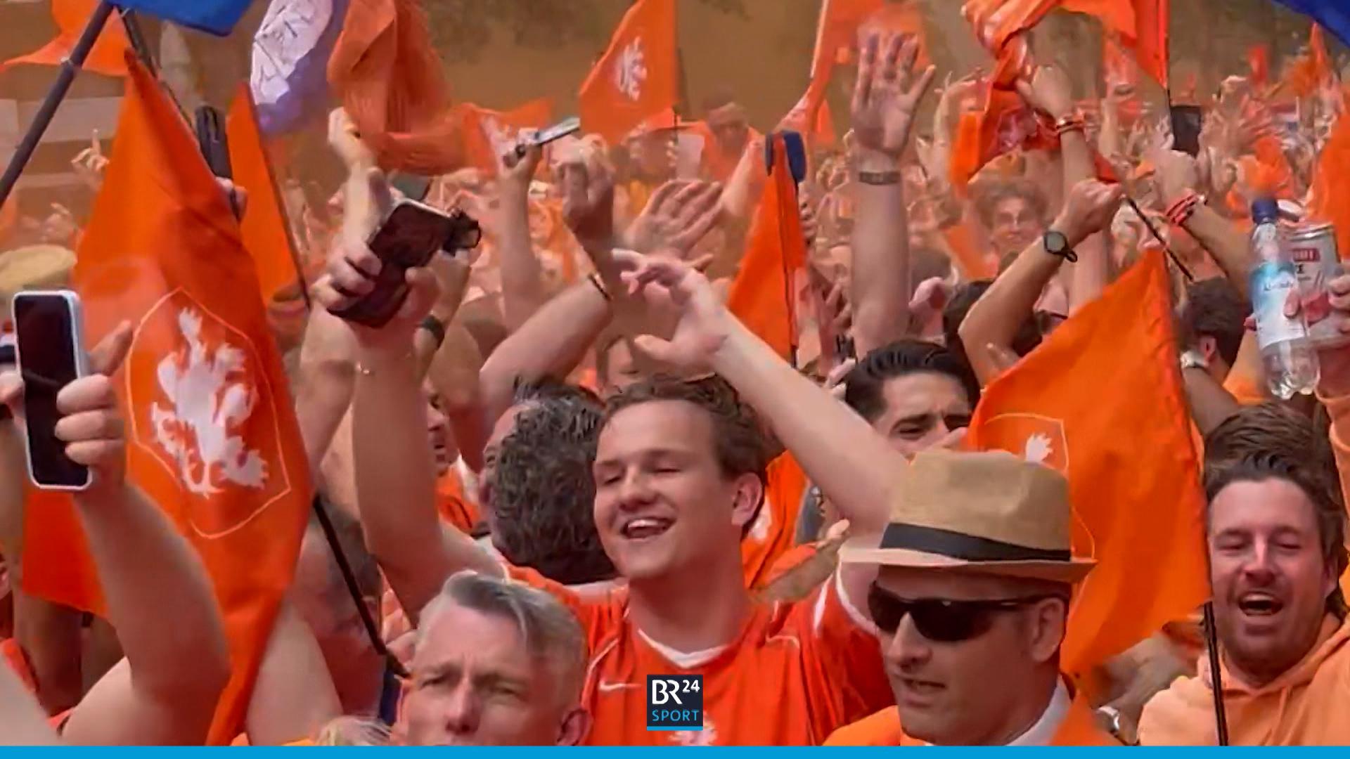 Niederländer machen Stimmung in München