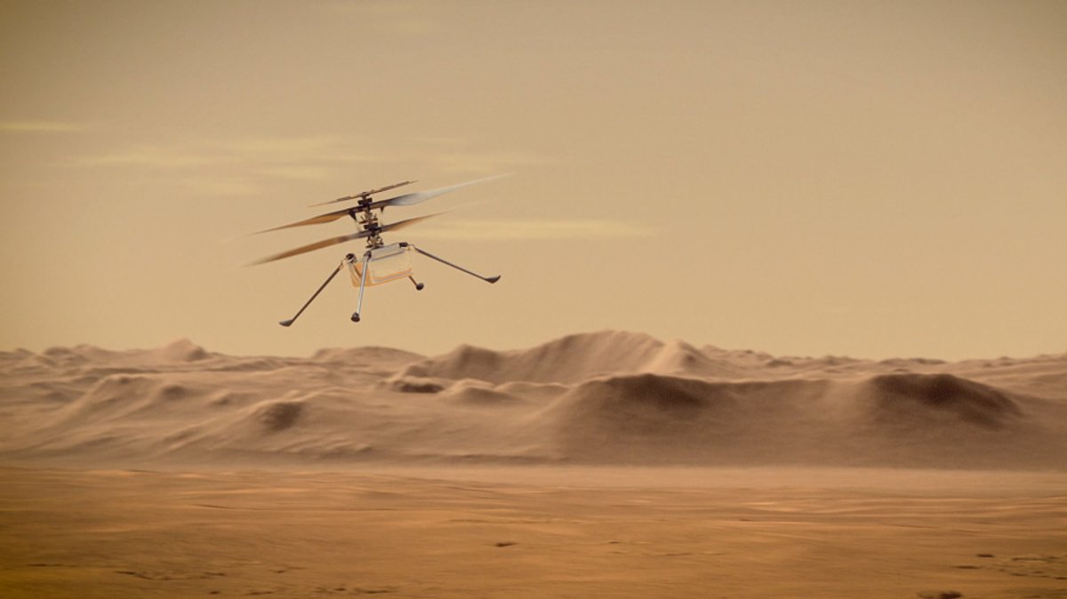 Ingenuity soll als erstes Fluggerät überhaupt über die Oberfläche eines fremden Planeten fliegen. 