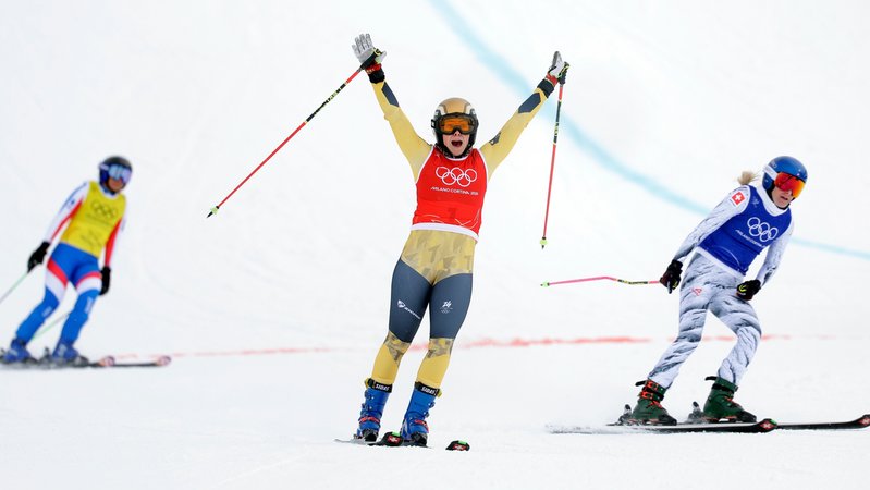 Daniela Maier, Skicross-Olympiasiegerin | Bild: picture alliance/dpa | Oliver Weiken Daniela Maier, Skicross-Olympiasiegerin