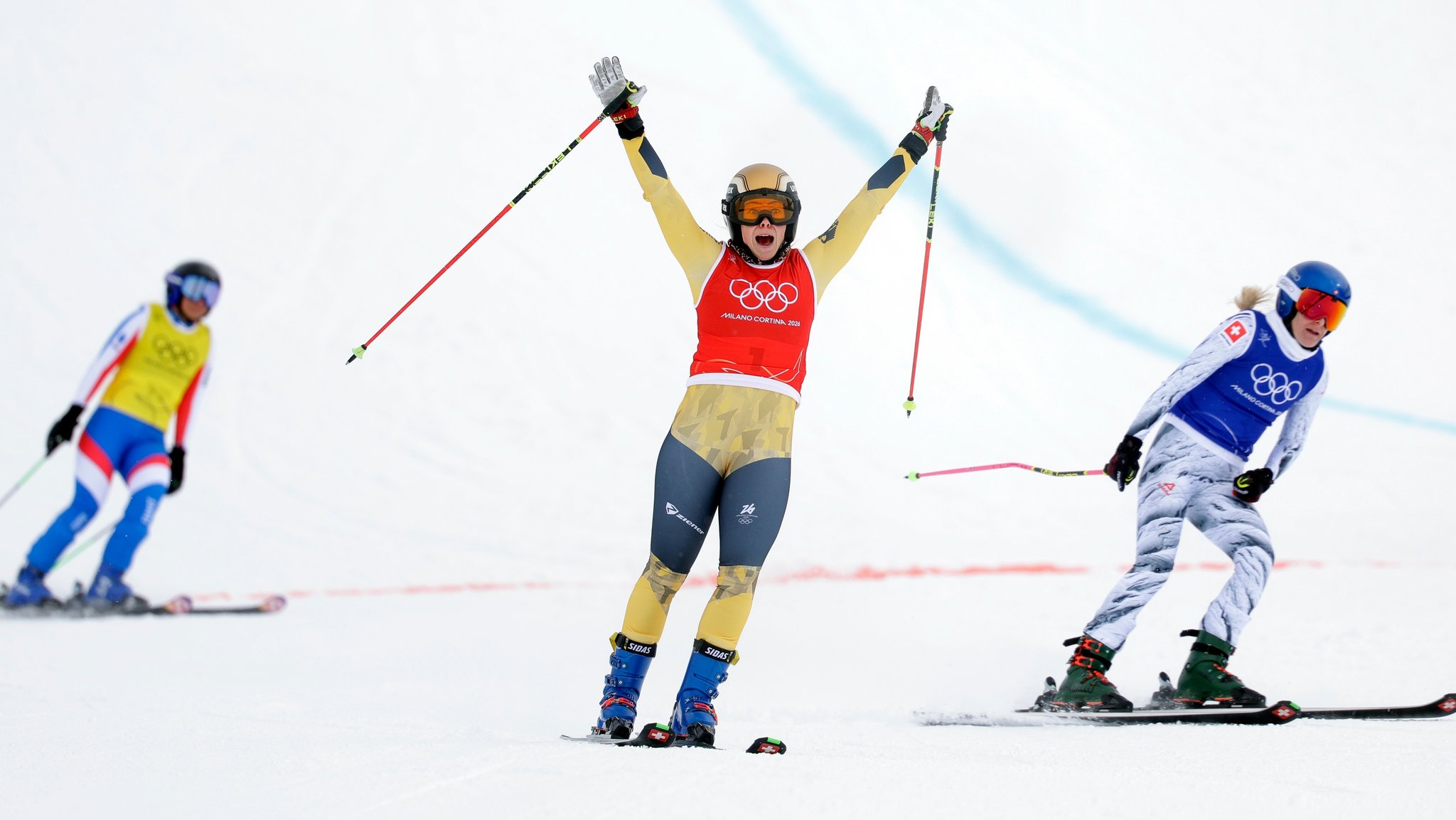 Daniela Maier, Skicross-Olympiasiegerin | Bild: picture alliance/dpa | Oliver Weiken Daniela Maier, Skicross-Olympiasiegerin