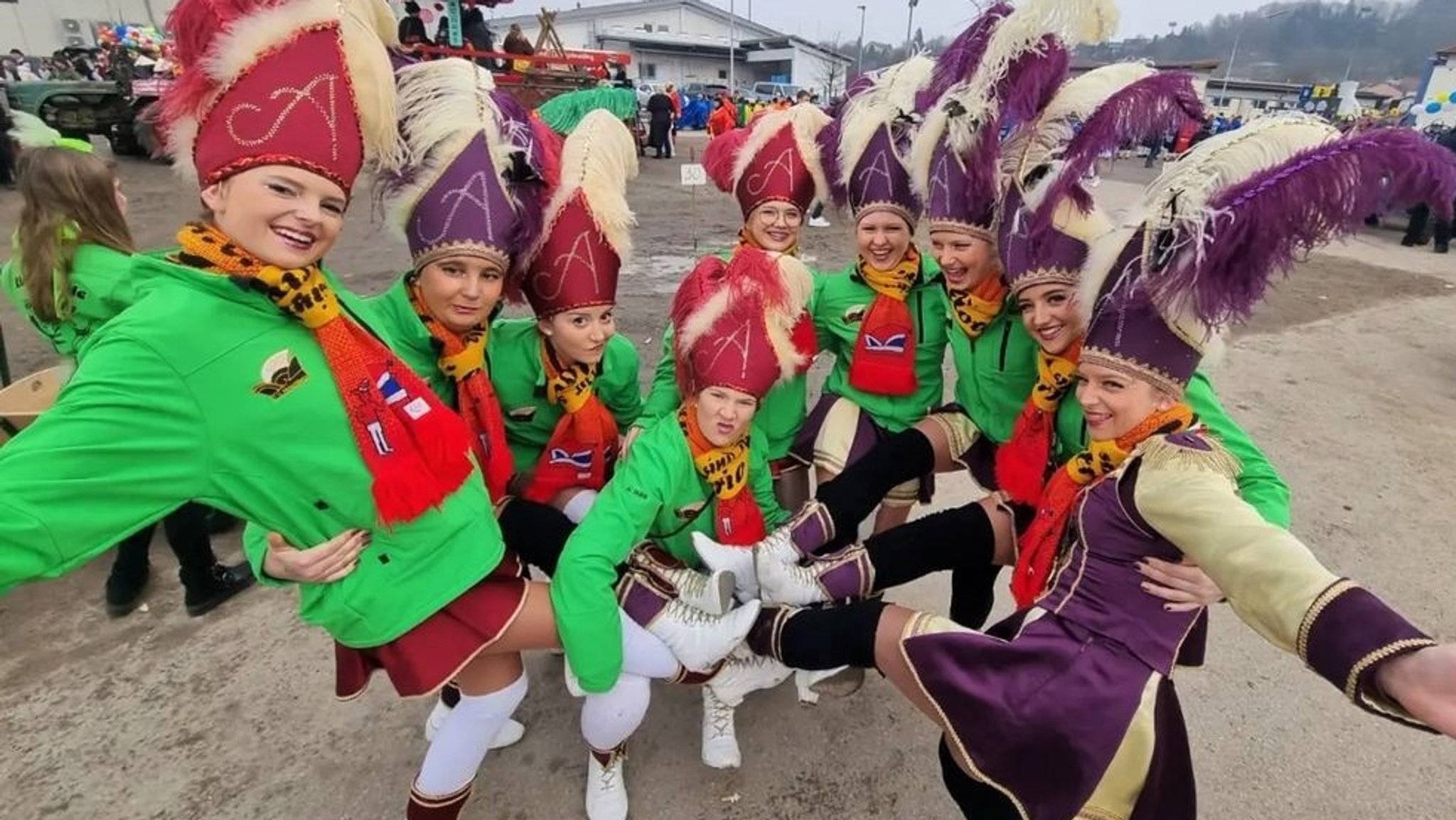 Prinzengarde Nittenau bei einem Faschingsumzug