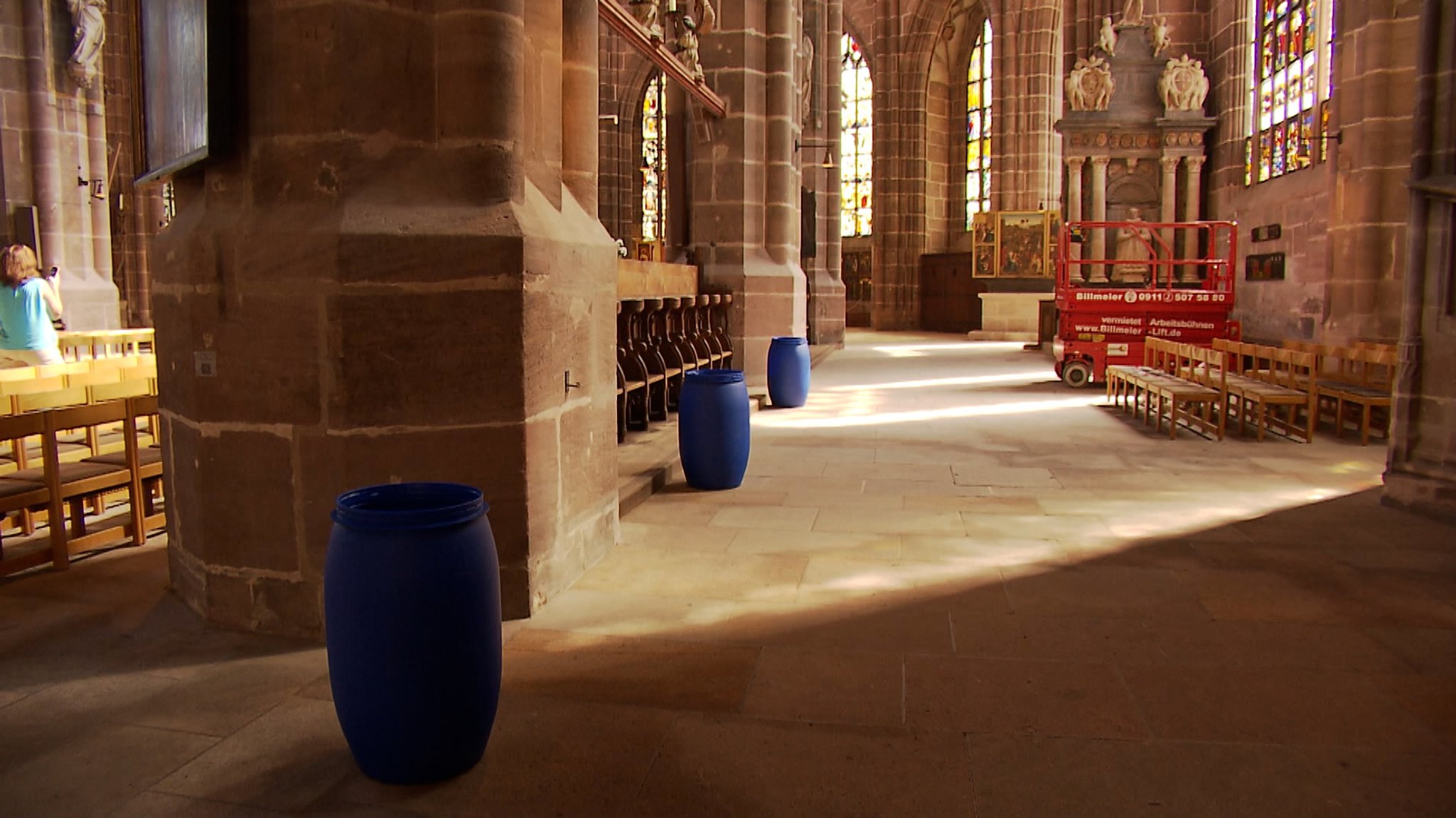 Schwer getroffen hat das Unwetter auch die Lorenzkirche, wo Wasser über das Dach eingedrungen ist.