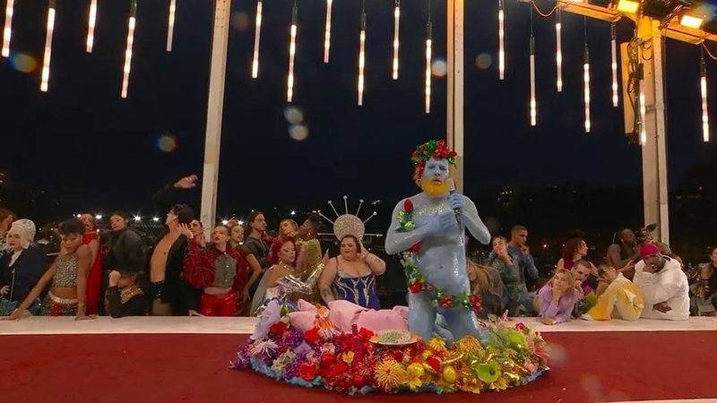 Queere Inszenierung während der Eröffnungsfeier der Olympischen Spiele in Paris. | Bild: Screenshot ARD Queere Inszenierung während der Eröffnungsfeier der Olympischen Spiele in Paris.