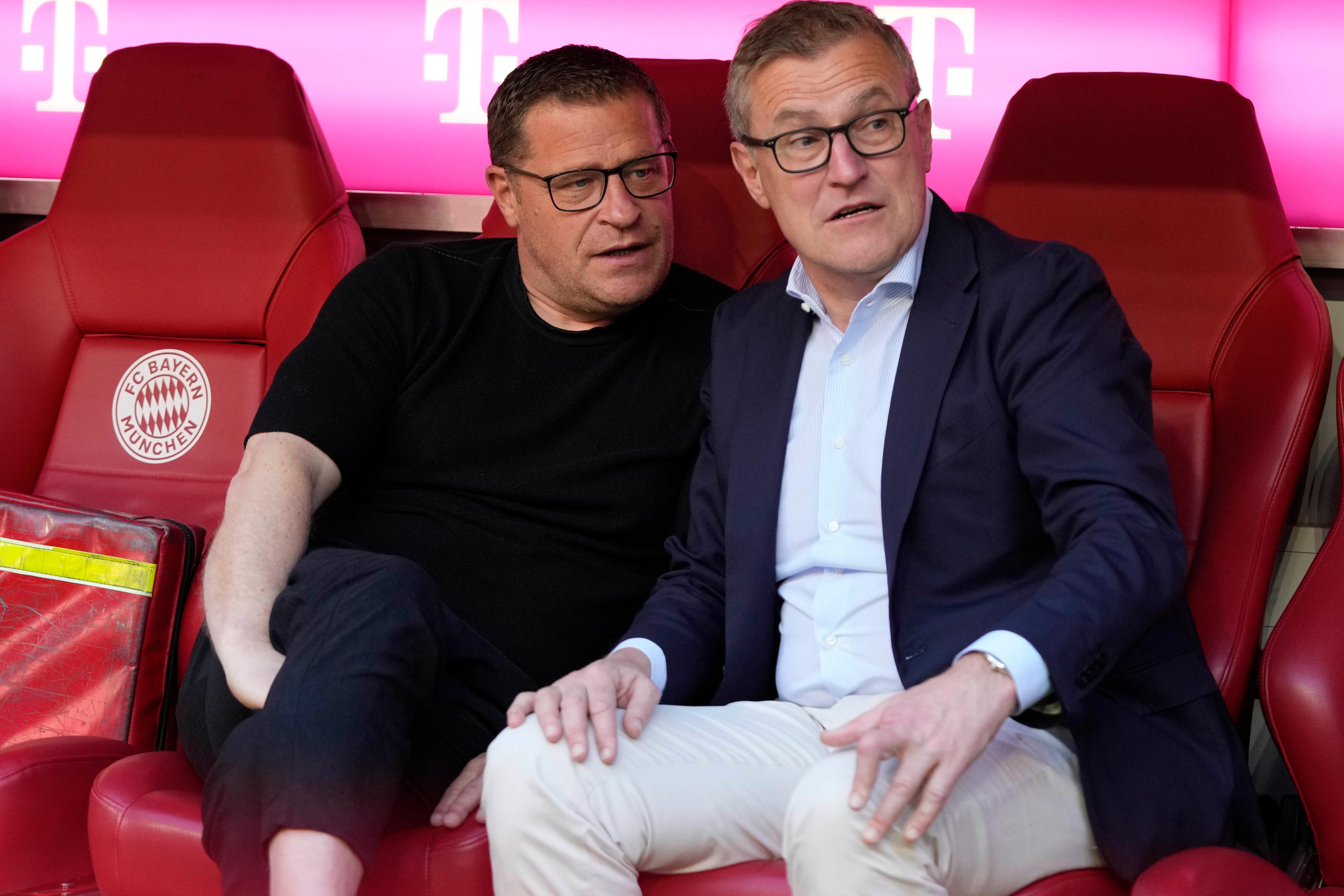 Sportvorstand Max Eberl und Vorstandschef Jan-Christian Dreesen (Archivbild)