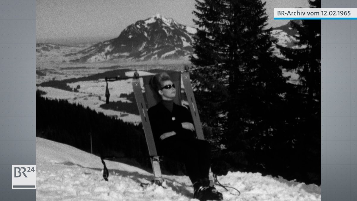 BR24 Retro: Sonnenbad – Liegestuhl im Schnee 1965