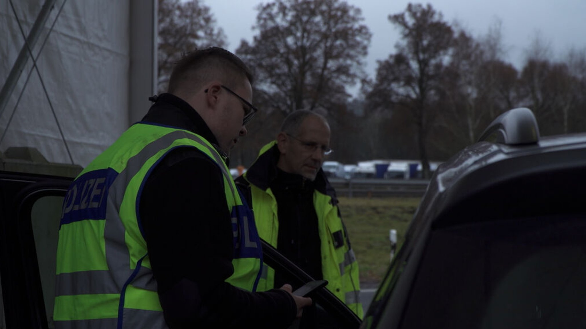 Bundespolizei Waidhaus, A6, Parkplatz Ulrichsberg, 14.12.2023, stationäre Grenzkontrollen zu Tschechien