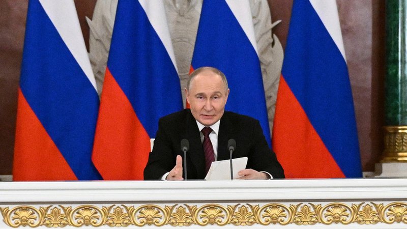 Russlands Präsident Wladimir Putin | Bild: dpa-Bildfunk/Sergei Bobylev Russlands Präsident Wladimir Putin