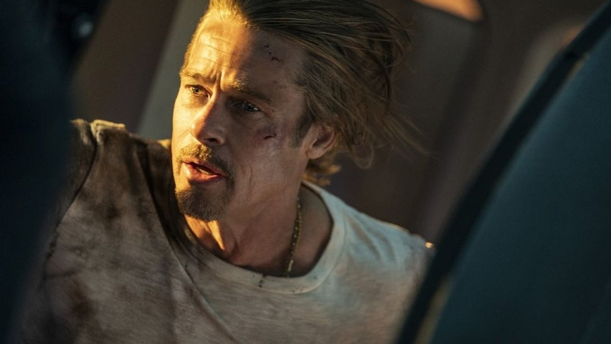 Brad Pitt in "Bullet Train" (Filmszene)