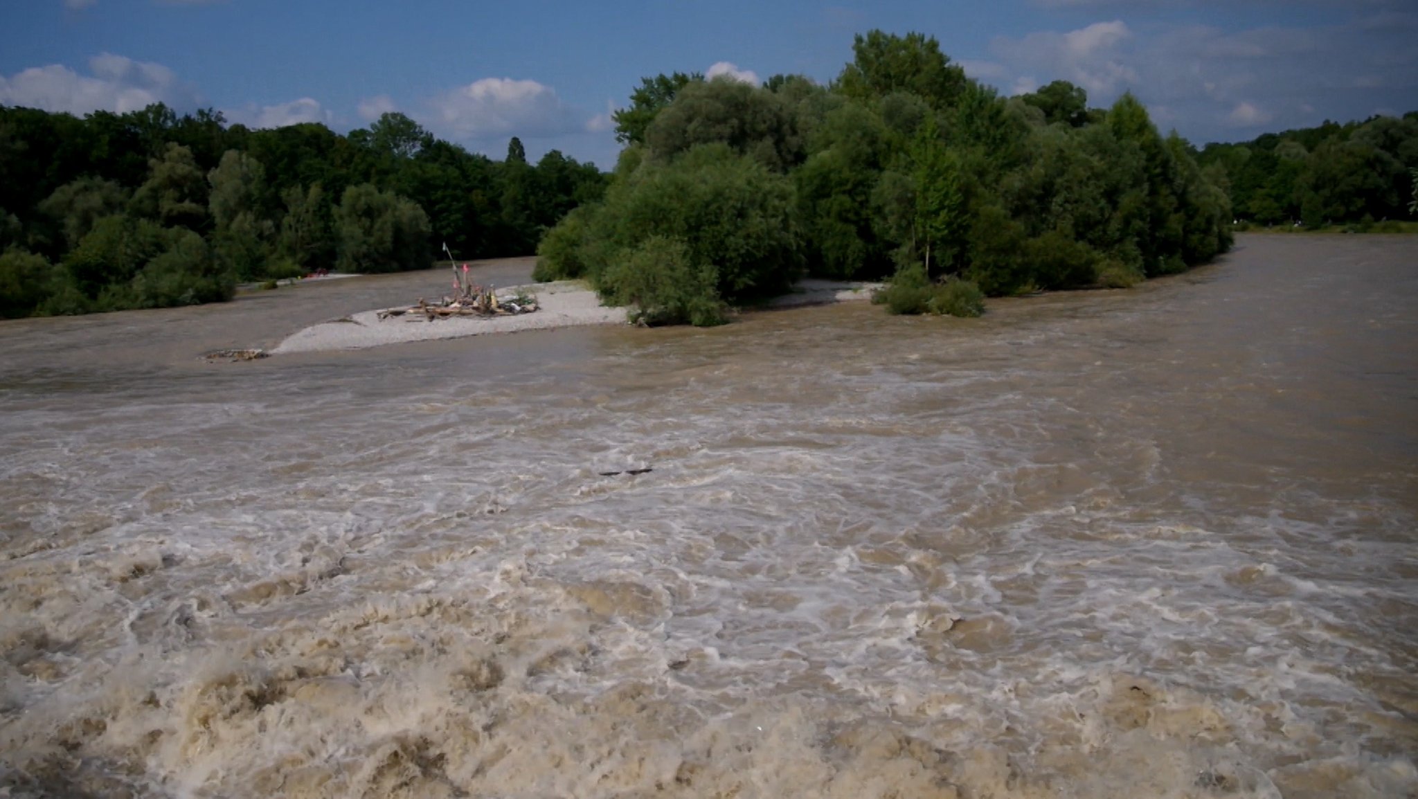 Rettung von der Isar-Insel