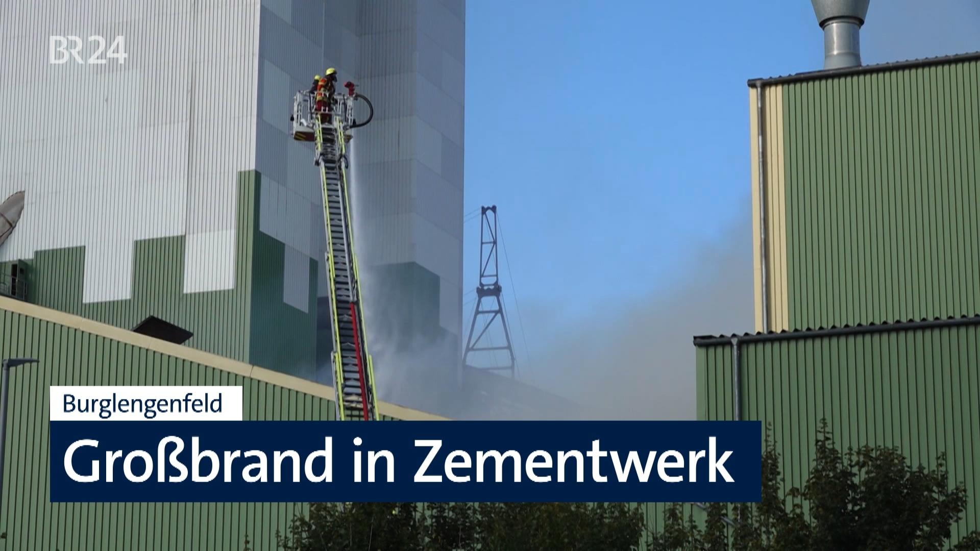 Großbrand im Zementwerk Burglengenfeld
