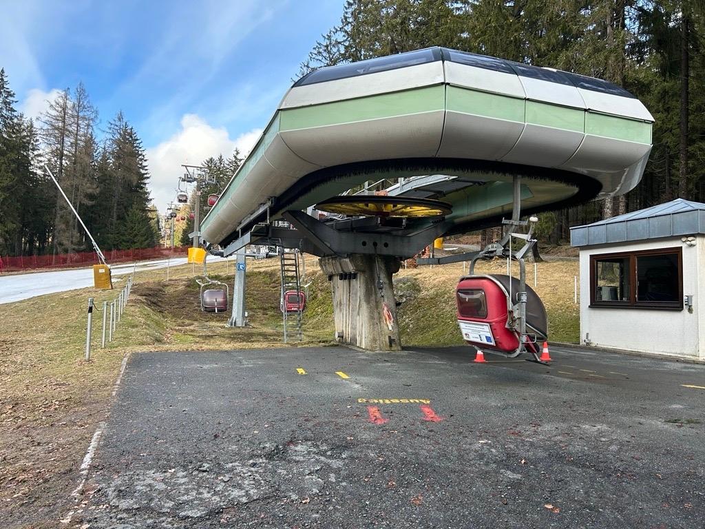 Der Sessellift an der Südseite des Ochsenkopfs. 