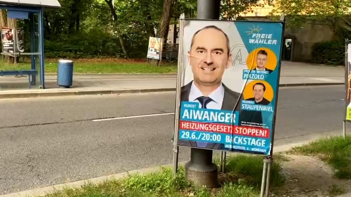 Freie-Wähler-Plakat "Heizungsgesetz stoppen!"