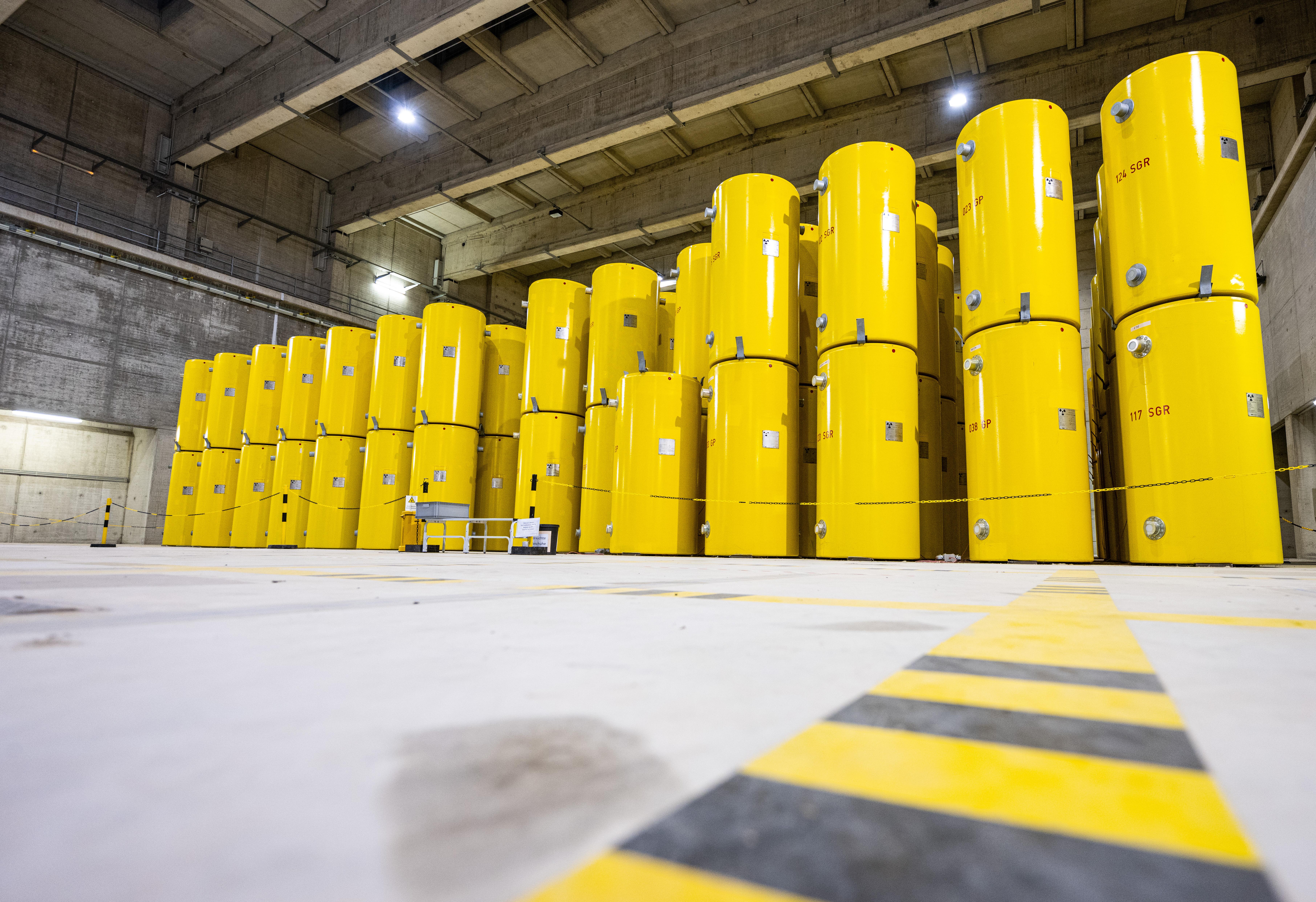 Castor-Behälter im Zwischenlager