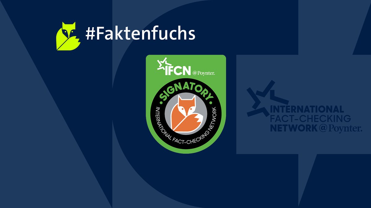 Der BR24  #Faktenfuchs ist zertifiziertes Mitglied im International Fact-Checking Network. 