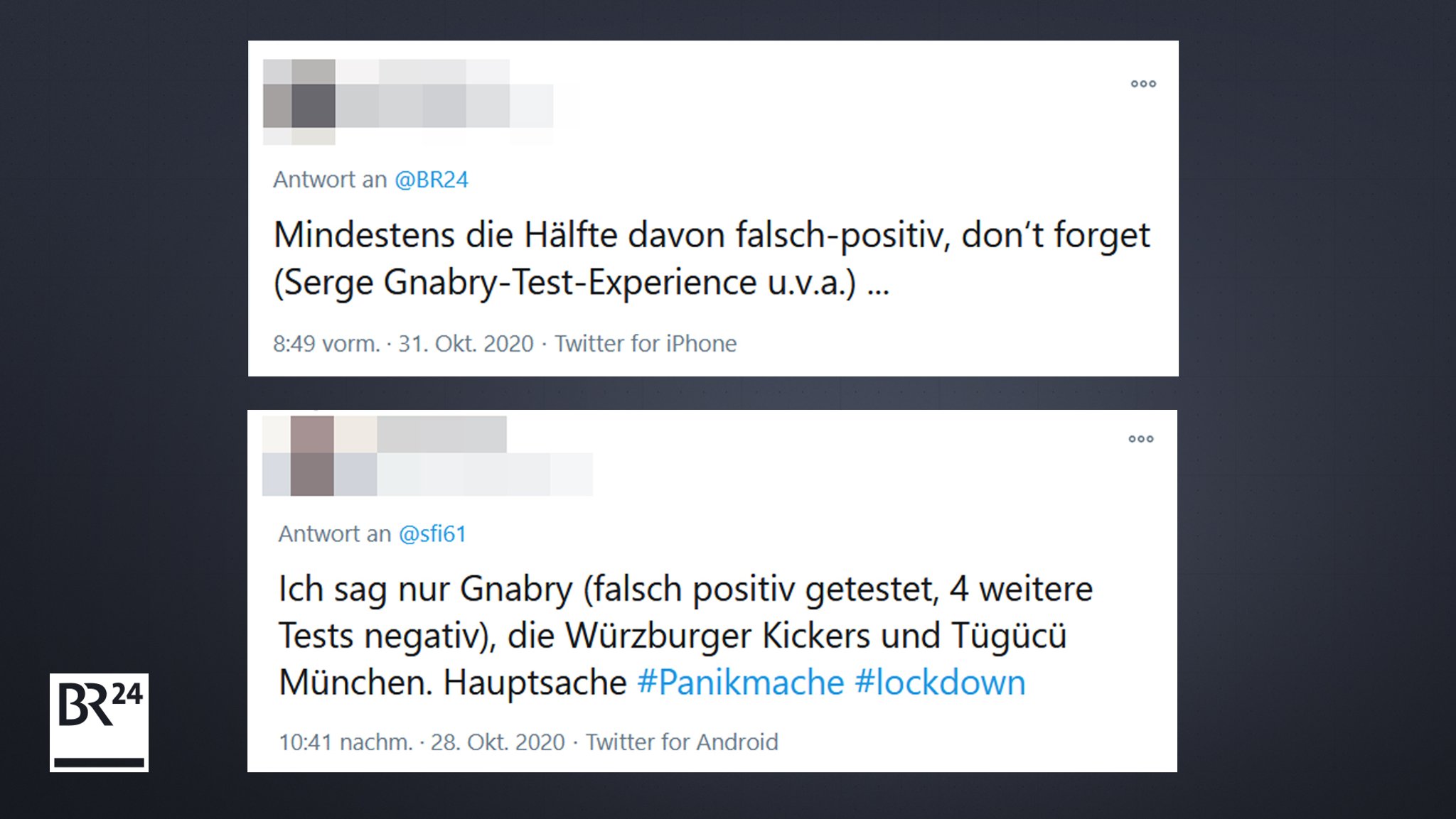 Tweets zu PCR-Tests