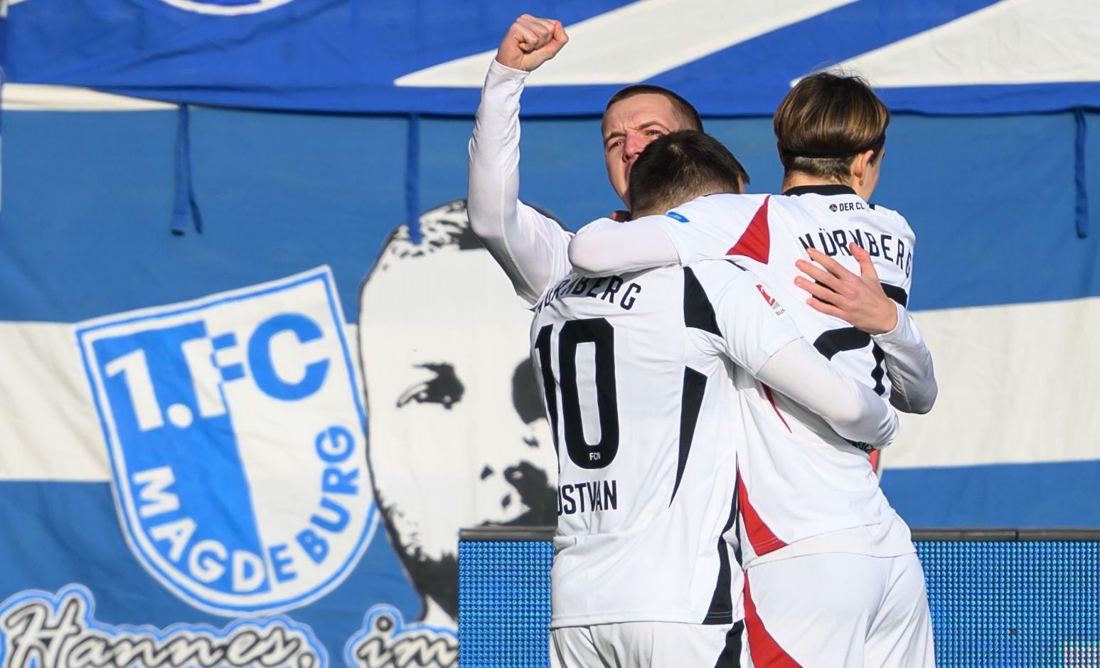 Jubel: 1. FC Nürnberg in Magdeburg