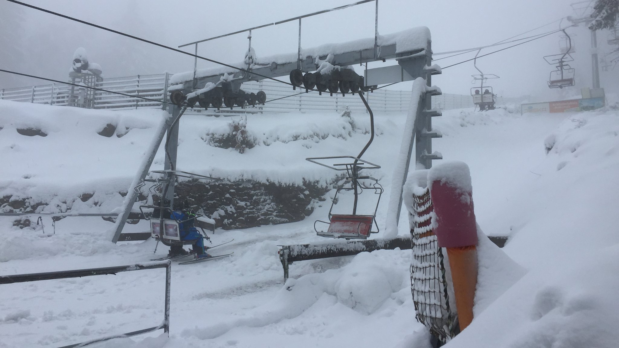 Ein Skilift im Bayerischen Wald