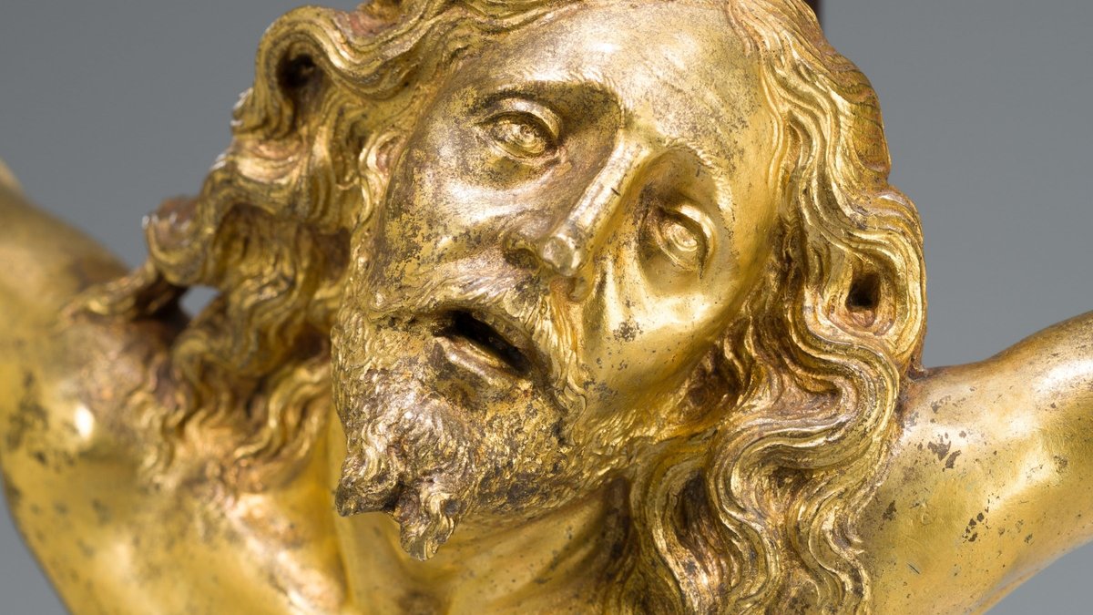 Das Gesicht des gekreuzigten Jesus, Detail der Kreuzigungsgruppe