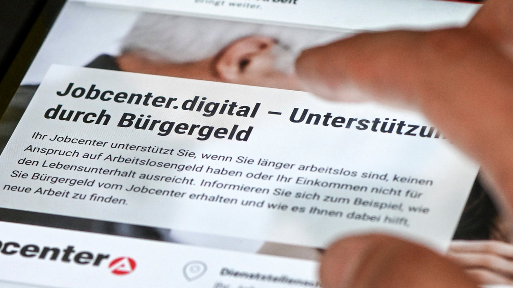 Website für einen Antrag auf Bürgergeld