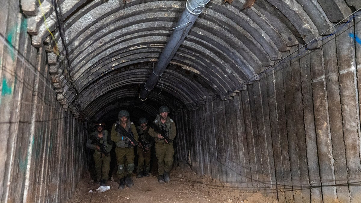 Von israelischer Armee entdeckter Hamas-Tunnel im Gazastreifen (Aufnahme vom 17. 12. 2023)