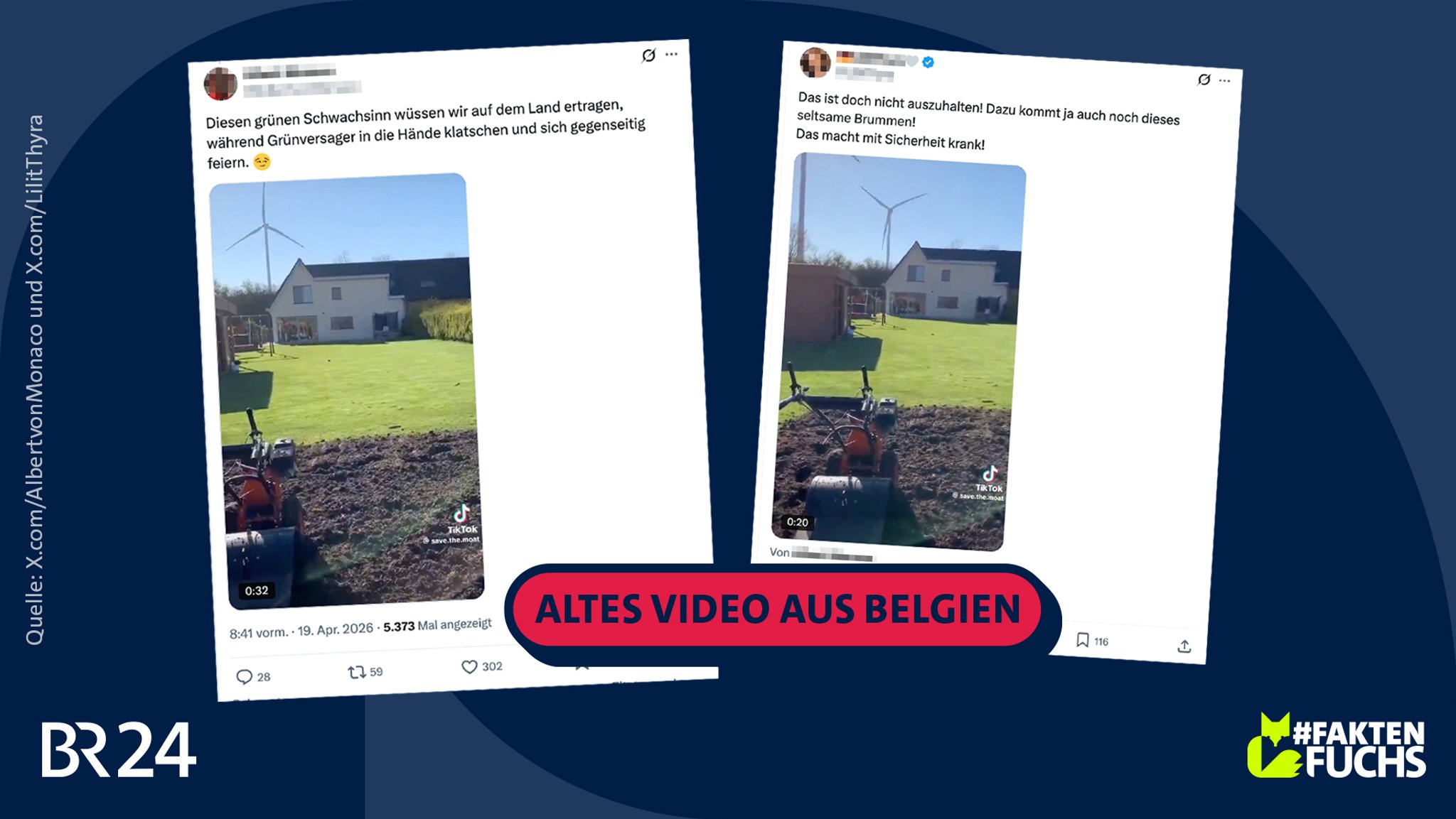Das verbreitete Video eines Windrads ist echt, es handelt sich nicht um einen KI-Fake. Es zeigt aber keine Szene in Deutschland.