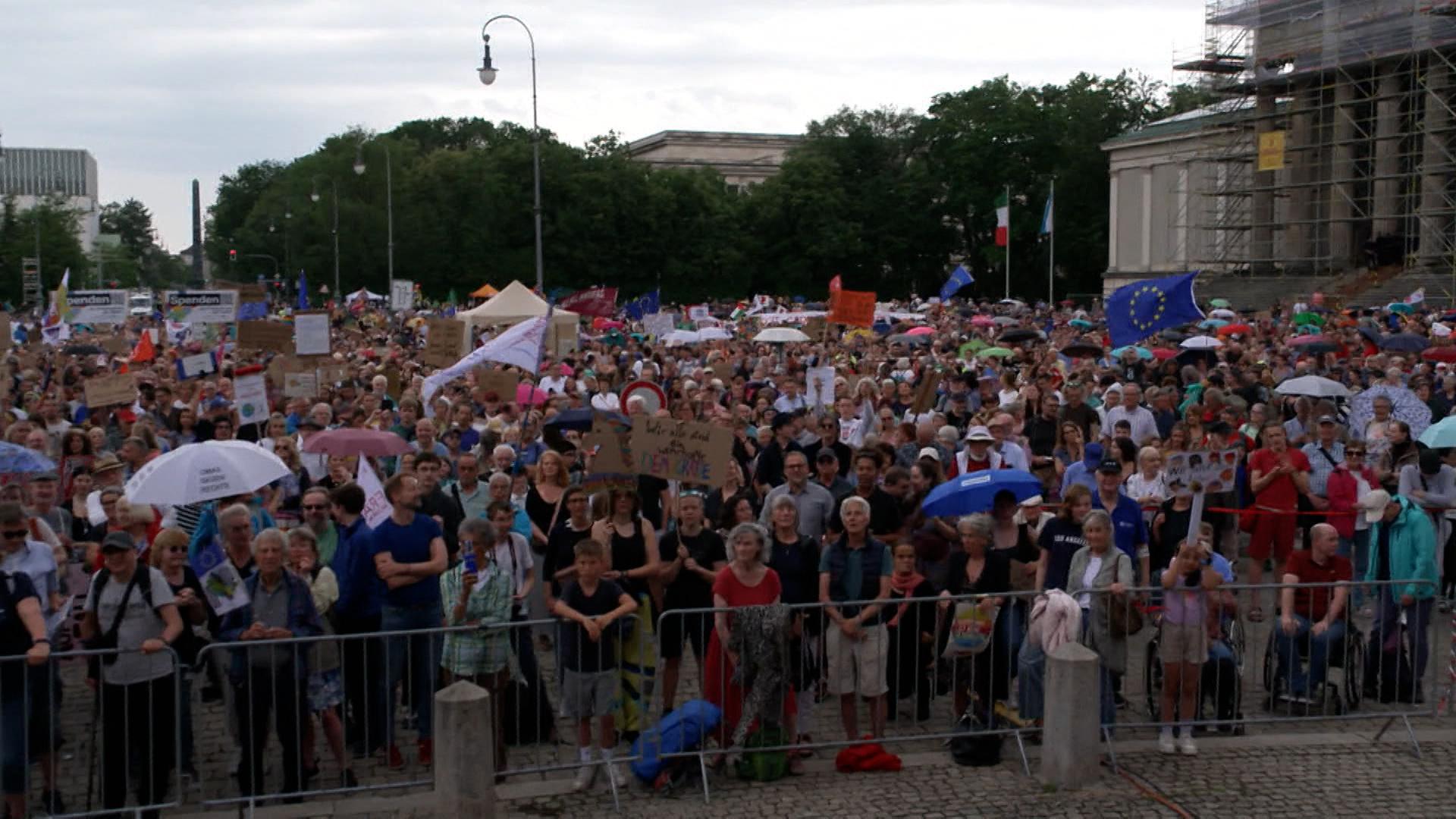 Demo gegen rechts in München